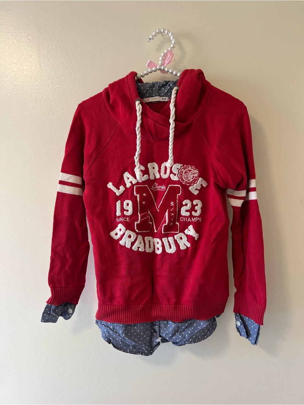 Red Kids' Hooded Pullover Sweatshirt